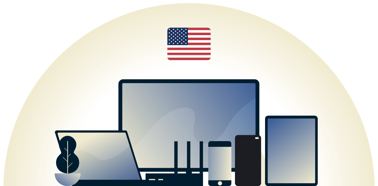 U.S. VPN, der beskytter en række forskellige enheder.